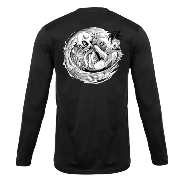 Men’s Premium SB range- Casey Surfing Skull Long Sleeve Tee